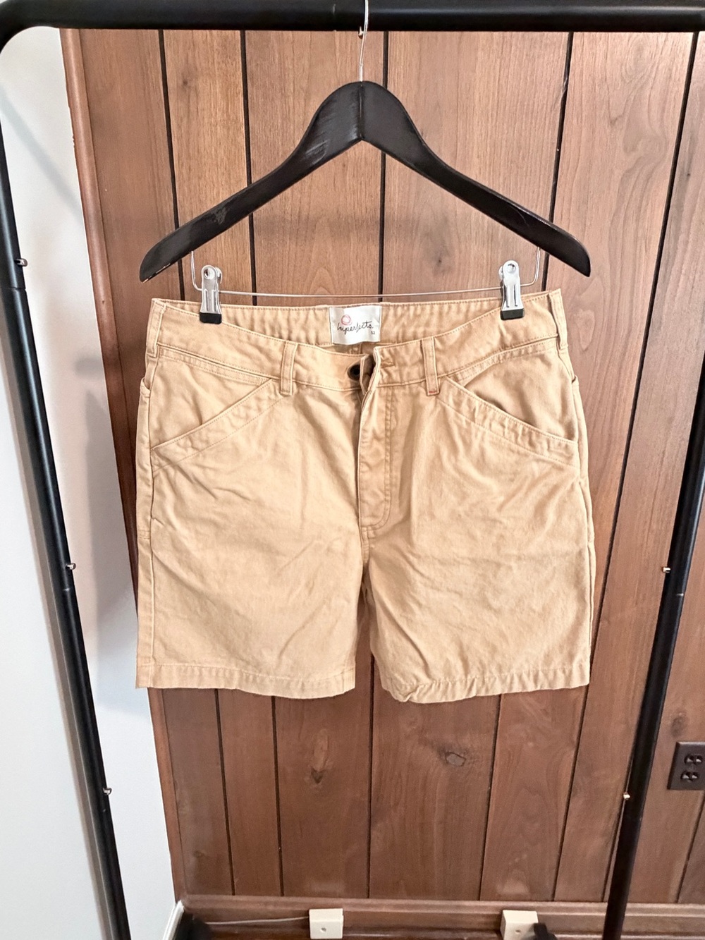 Imperfects Utility Chino Shorts Men’s 32 Tan Khaki Workwear 7” Inseam